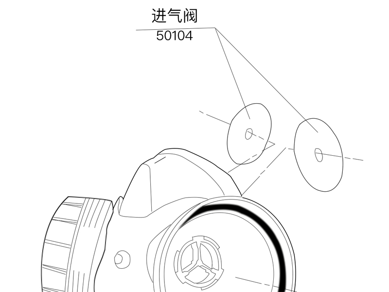 興研黑色圓形閥片適用于1021面具(圖2)